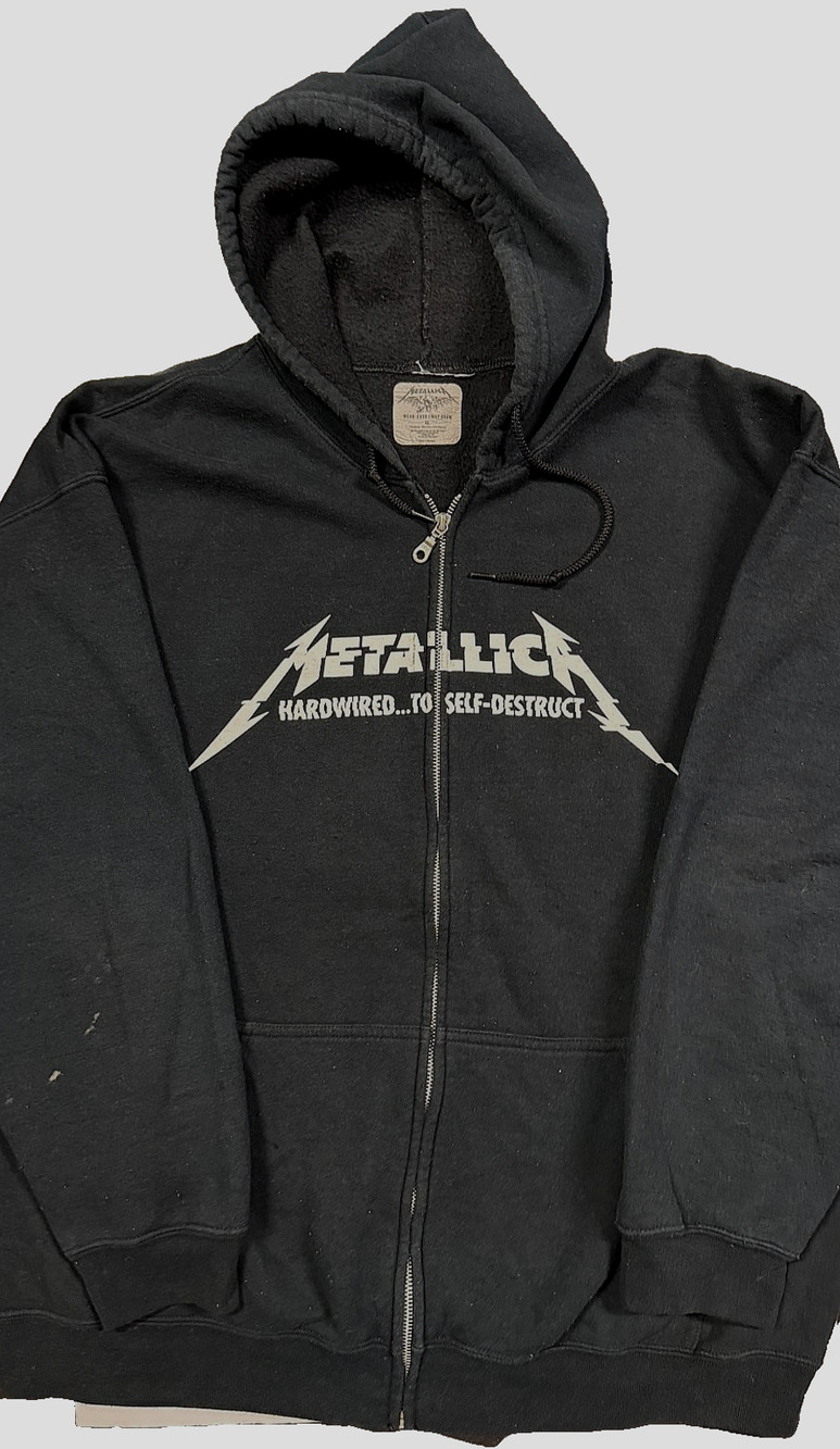 Metallica Hardwired To Self Destruct Hoodie XL Full Zip Band Graphic Black